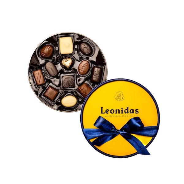 Leonidas en Ligne  Coffret en bois de 18 chocolats de liqueur